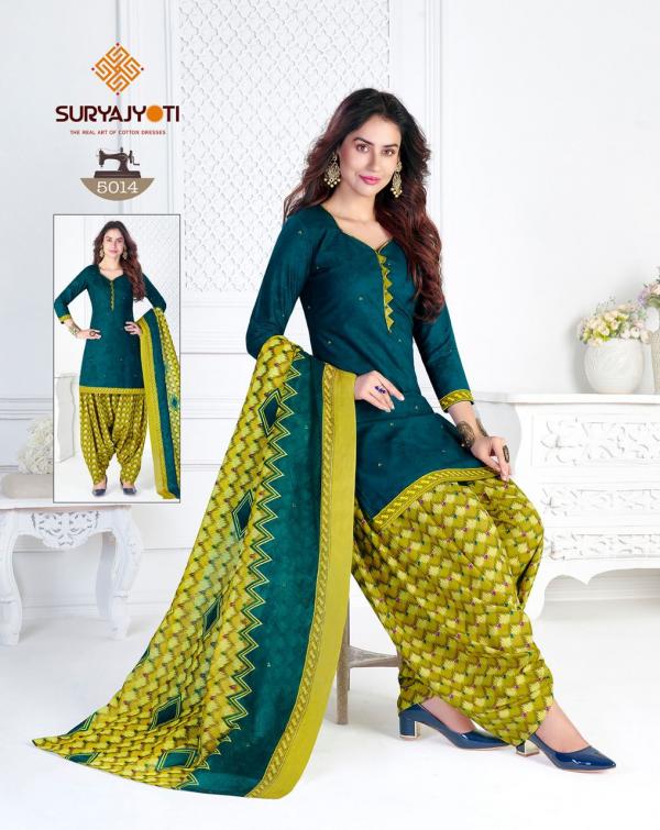 Suryajyoti Trendy Patiyala Vol 5 Regular Wear Dress Materail